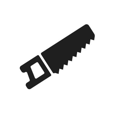 Web ve mobil uygulama tasarımınız için beyaz arkaplanda izole edilmiş simge vektörü, zincirli testere logosu konsepti