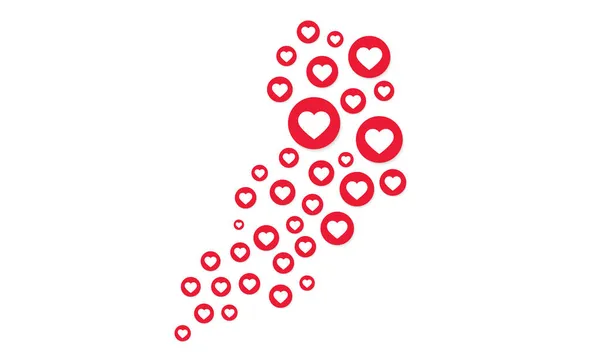 Καρδιά Για Κοινωνικά Δίκτυα Φόντο — Διανυσματικό Αρχείο