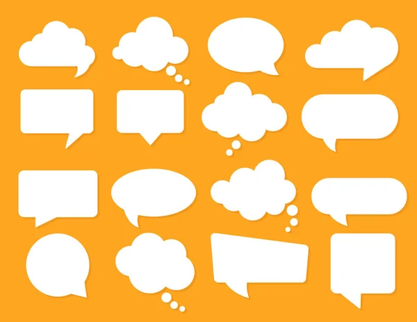 Vector Speech Clouds Chat Bubble Icon Vector Illustration — Stock Vector