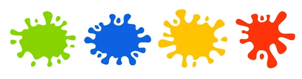 Έγχρωμο Μελάνι Διάνυσμα Πολύχρωμο Χρώμα Πιτσιλίσματα Διανυσματική Απεικόνιση — Διανυσματικό Αρχείο