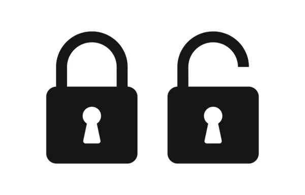 Lock Icon Set Vektor Illustration — Stockvektor