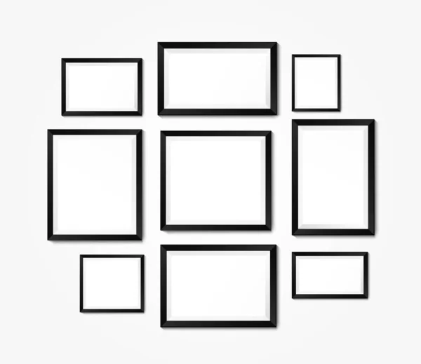 Realistic Picture Frame Mockup Vector Background — Stock Vector