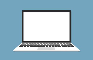 dizüstü düz simgesi. vektör çizim