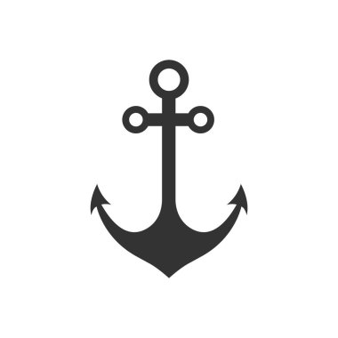 Çapa simgesi logo vektör illüstrasyonu