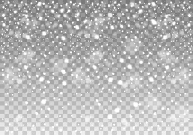 Gerçekçi kar veya kar taneleri arka planı. Vektör illüstrasyonu