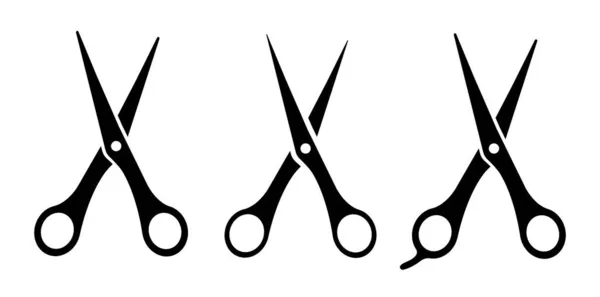 Scissors Set Icon White Background — Stock Vector