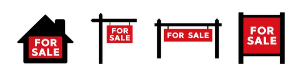 Продажи Недвижимости Значок Значок Векторная Иллюстрация — стоковый вектор