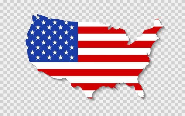 Amerika Serikat Peta Dengan Negara Ilustrasi Vektor - Stok Vektor