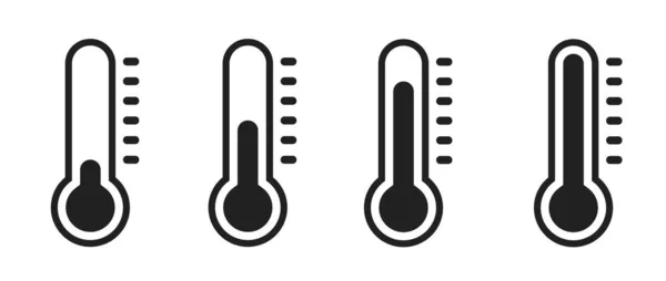 Temperatur Vektor Ikon Väder Varm Och Kall Illustration — Stock vektor