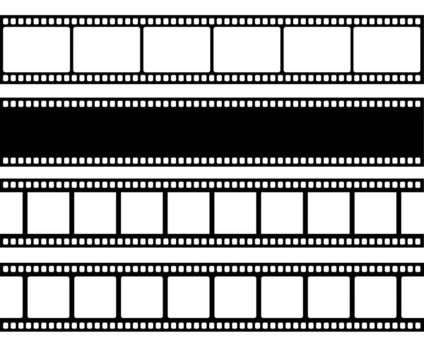 Filmszalag Készlet Vektorillusztráció — Stock Vector
