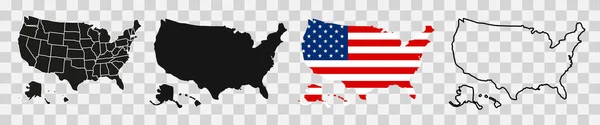 Carte Des États Unis Avec États Illustration Vectorielle — Image vectorielle