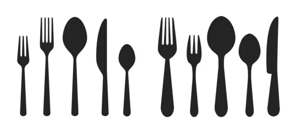 矢量餐具集 刀扁平样式 — 图库矢量图片