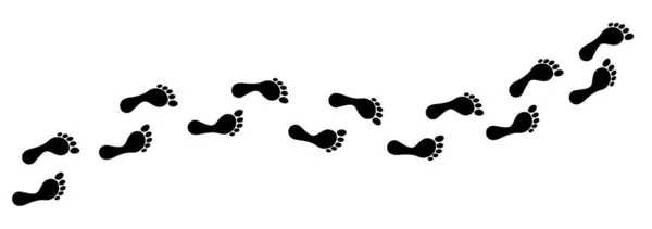 Verschiedene Menschliche Fußabdrücke Vektorillustration — Stockvektor