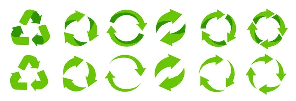 Ikona Recyklingu Recykling Symboli Wektora Ilustracja Wektora — Wektor stockowy