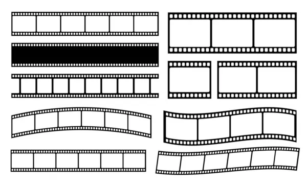 Set Film Strip Vector Illustration — Stock Vector