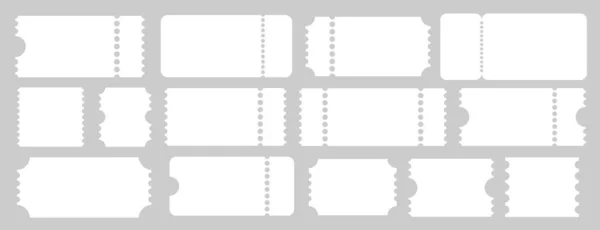 チケットテンプレートモックアップ コンサートや映画のチケット 背景のベクトルイラスト — ストックベクタ