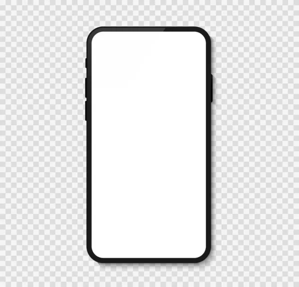 Trendige Smartphone Mockup Handys Vorlage Für Infografiken Oder Präsentationen Vektorillustration — Stockvektor