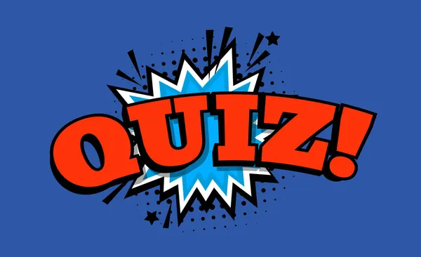 Quiz Concept Quiz Woord Vectorillustratie — Stockvector