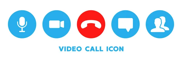 Video Cal Icoon Set Voor Template Online Video — Stockvector