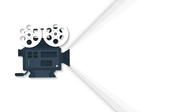 Film Tijd Concept Cinema Banner Ontwerp — Stockvector