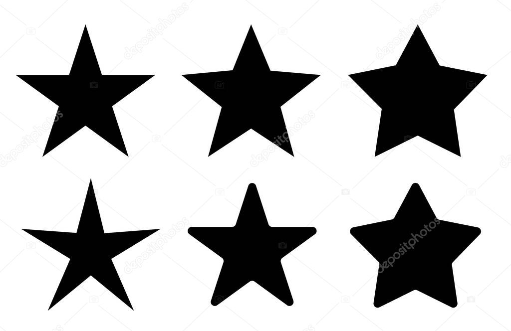 Star set icon vector illustration