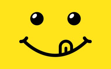 Yüz gülümseme vektör simgesi logosu