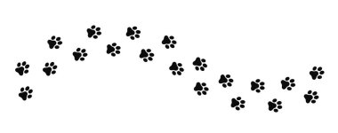 Köpek ve kedi pençesi iz vektör simgesi