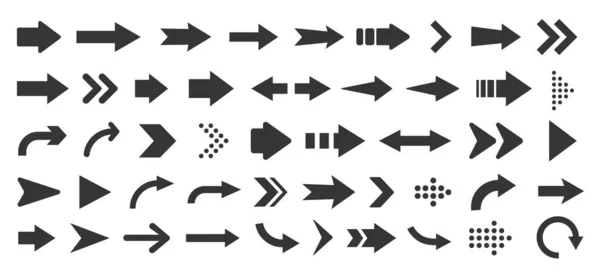 Icône Flèche Ensemble Méga Flèches Vectorielles — Image vectorielle