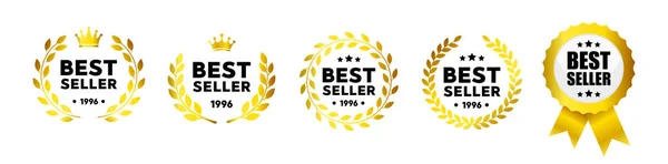 Best Seller Set Logo Distintivo Vettoriale — Vettoriale Stock