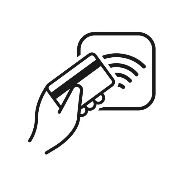 Nfc Payment Vector Set Icon Terminal Bestätigt Zahlungskonzept — Stockvektor