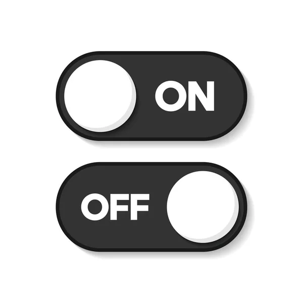 Icono Encendido Apagado Editable Cambiar Signo Vector Botón — Vector de stock