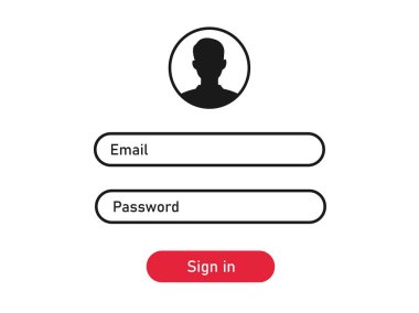 Hesap konseptlerine erişim. Vektör illüstrasyonu.