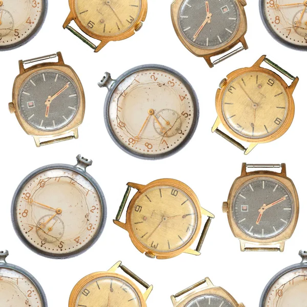 Wzór Starych Zegarków Stary Zegar — Zdjęcie stockowe