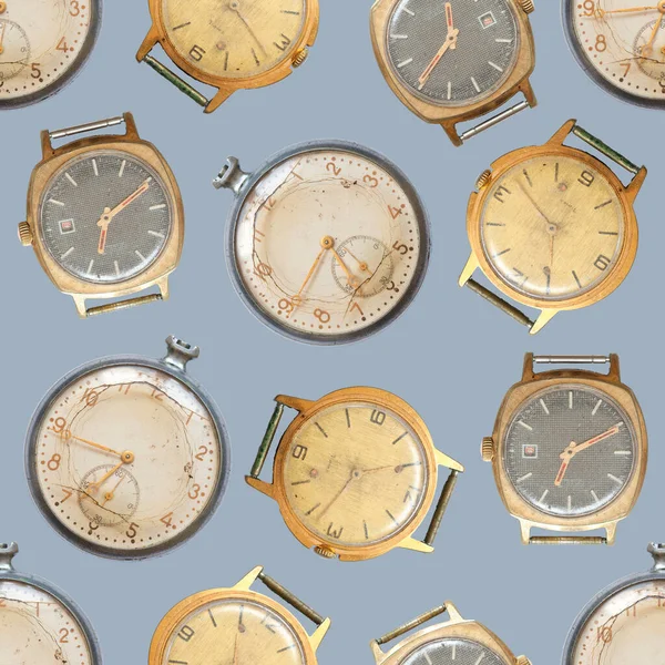 Pattern Old Watches Old Clock — Stock Photo, Image