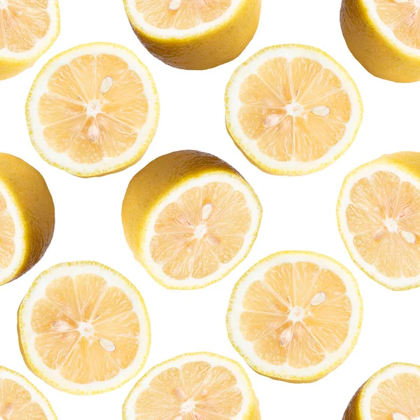 Motivo Senza Cuciture Limone Limone Agrume Frutto Del Piccolo Limon — Foto Stock