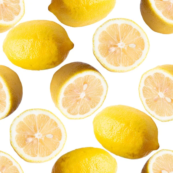 Motivo Senza Cuciture Limone Limone Agrume Frutto Del Piccolo Limon — Foto Stock