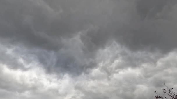 Nuvens Cinzentas Céu Céu Estava Coberto Nuvens Chuva Cinzentas — Vídeo de Stock