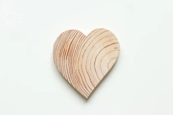 Wooden Heart Light Background Wooden Heart — Stock Photo, Image