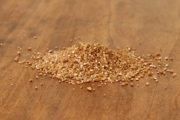 Крупа Пшеницы Деревянном Фоне Пшеничная Каша — стоковое фото