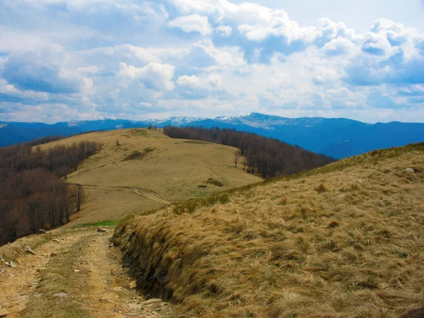 Mountain Landscapes Carpathians Dry Grass Mountains — Stock Photo, Image