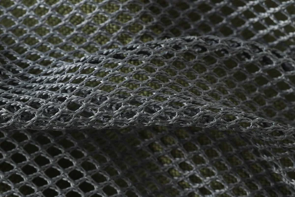 Sırt çantasının ağ kumaşının siyah dokusu. 