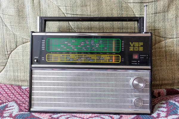 Alter Sowjetischer Radioempfänger Retro Radioempfänger — Stockfoto