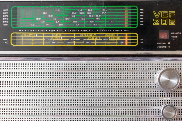 Gammal Sovjetisk Radiomottagare Retroradiomottagare — Stockfoto