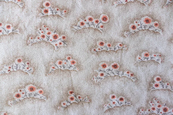 Textuur Van Het Beddenlaken Met Een Patroon Van Bloemen Textuur — Stockfoto