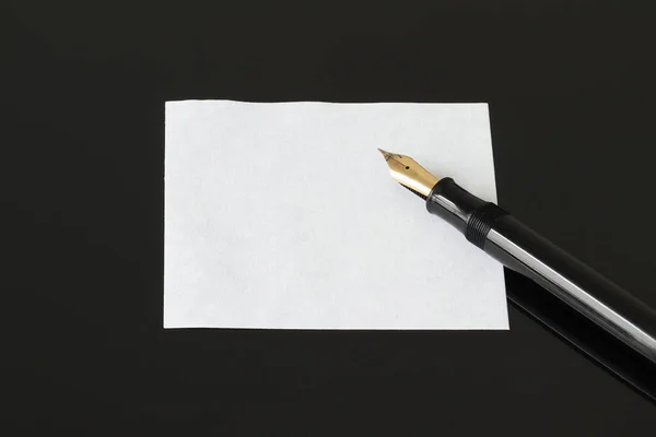 Old Ink Pen Ink Pen Light Sheet Paper — Foto Stock