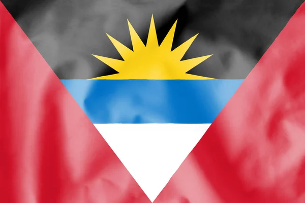 Bandeira Antígua Barbuda Sol Nascente Significa Alvorecer Uma Nova Era — Fotografia de Stock