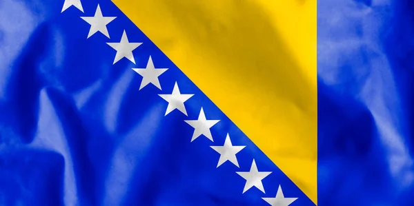 Bandeira Federação Bósnia Herzegovina Estrelas Brancas Simbolizam Europa — Fotografia de Stock