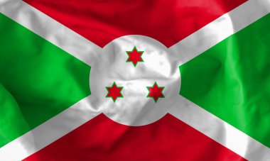Burundi eyalet bayrağı. Bayrağın renkleri bağımsızlık mücadelesini simgeliyor.
