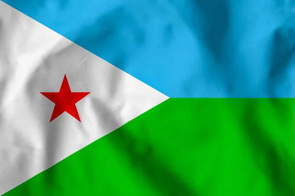 Bandera Yibuti Bandera Del Estado República Yibuti — Foto de Stock