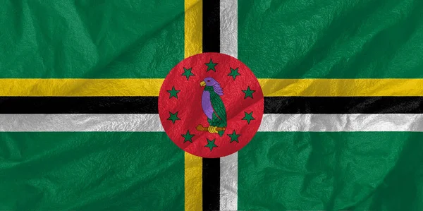 Vlag Vlag Van Dominica Staat Nationale Vlag Van Dominica — Stockfoto